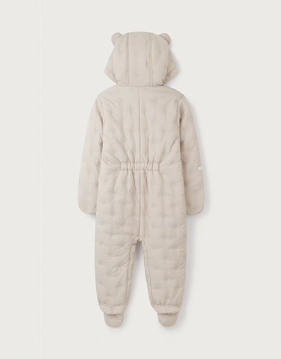 Recycled Star Quilted Pramsuit (0–24mths)
