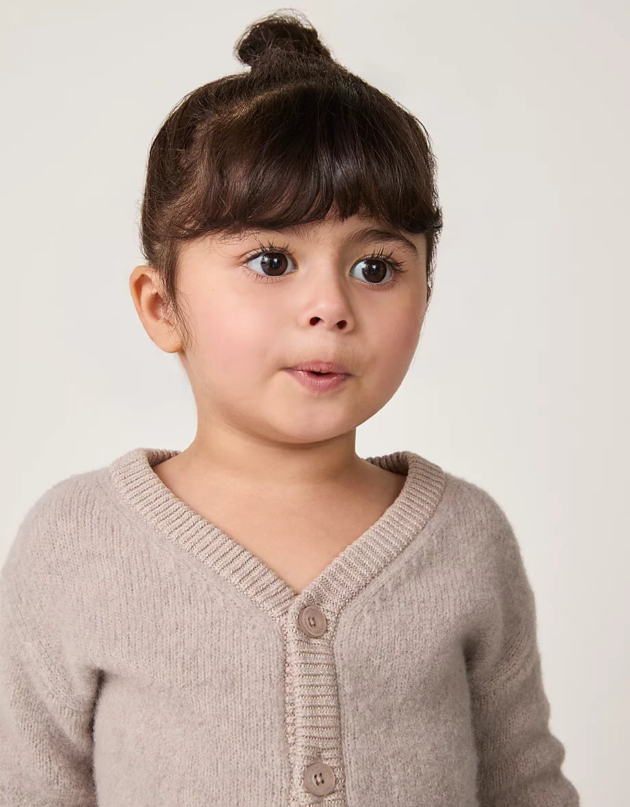 Brushed Wool Knitted Cardigan & Leggings Set (0–24mths)