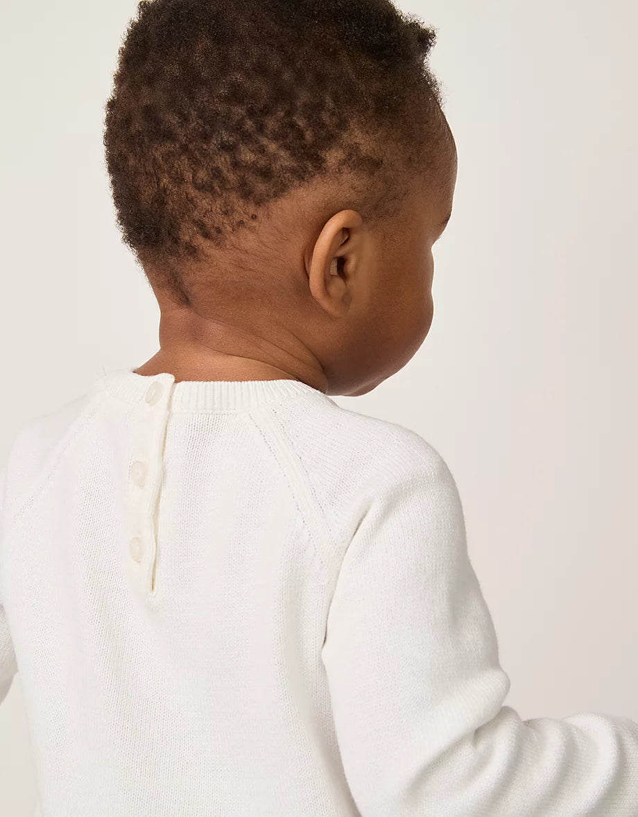 Organic Cotton Heart Knitted Dress (0–4yrs)