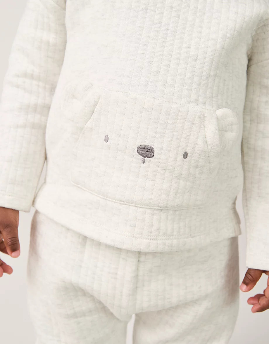 Organic Cotton Quilted Bear Sweatshirt & Joggers Set (0–4yrs)