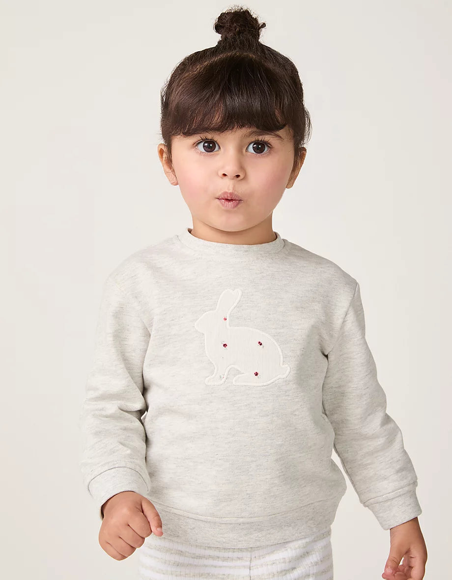 Organic Cotton Bunny Sweatshirt & Leggings Set (0–4yrs)