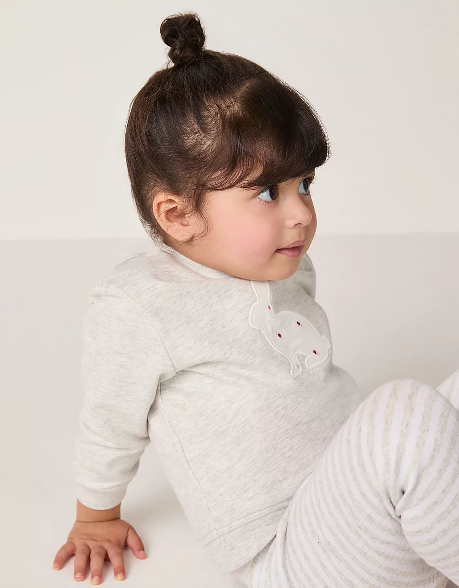 Organic Cotton Bunny Sweatshirt & Leggings Set (0–4yrs)