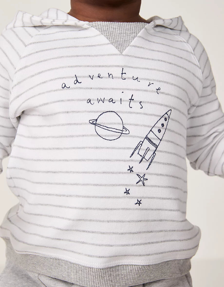Organic Cotton Rocket Hoodie & Joggers Set (0–4yrs)